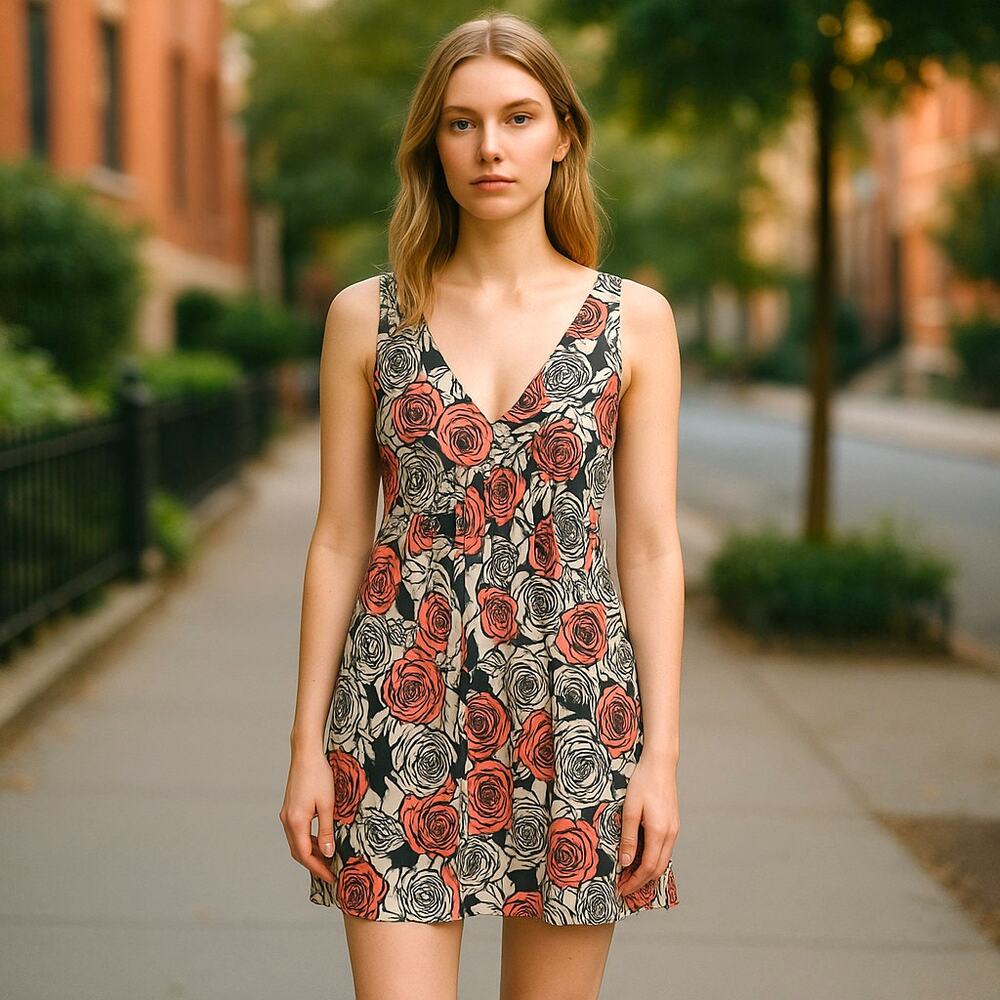 *NEW* PINKILICIOUS Deep V-NECK Swing Mini Dress - Size M